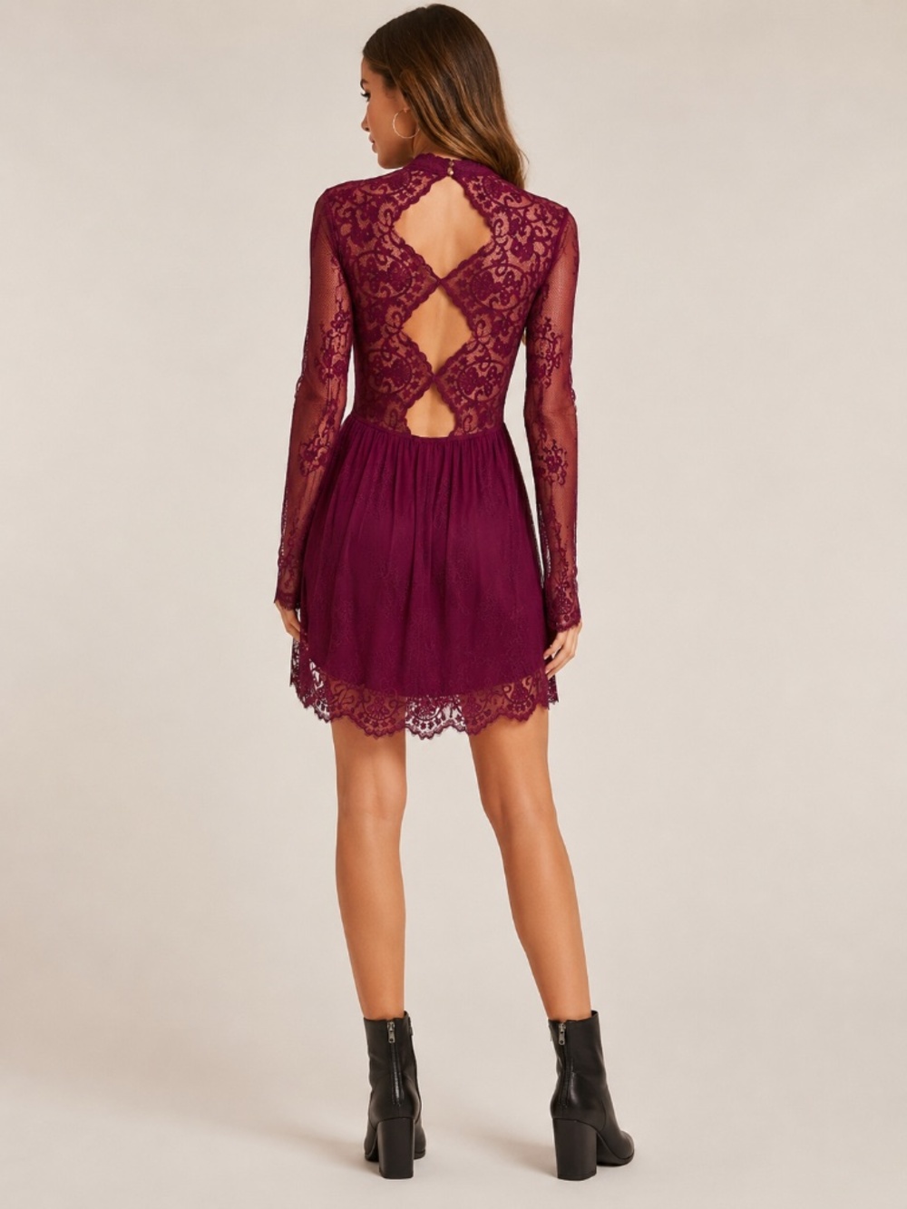 Forever 21 Backless‎ open back mock neck fairy whimsigoth romantic dress